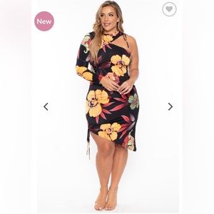 Scarlett Asymmetric Ruched Dress